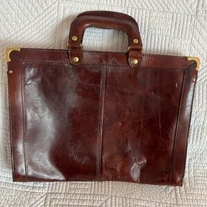 Bond Street Italy leather briefcase vintage unisex